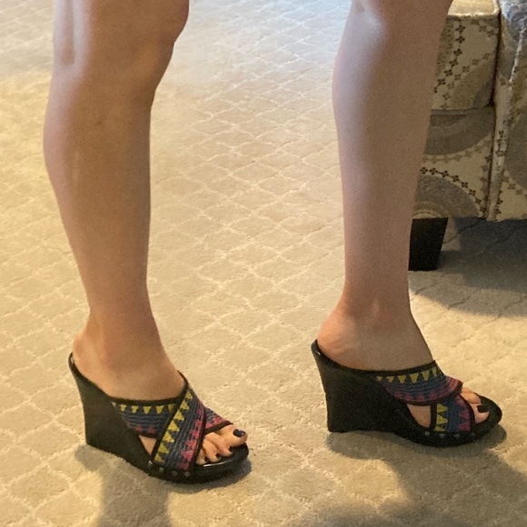 Diane von Furstenberg Wedge Sandals - Picture 4 of 6